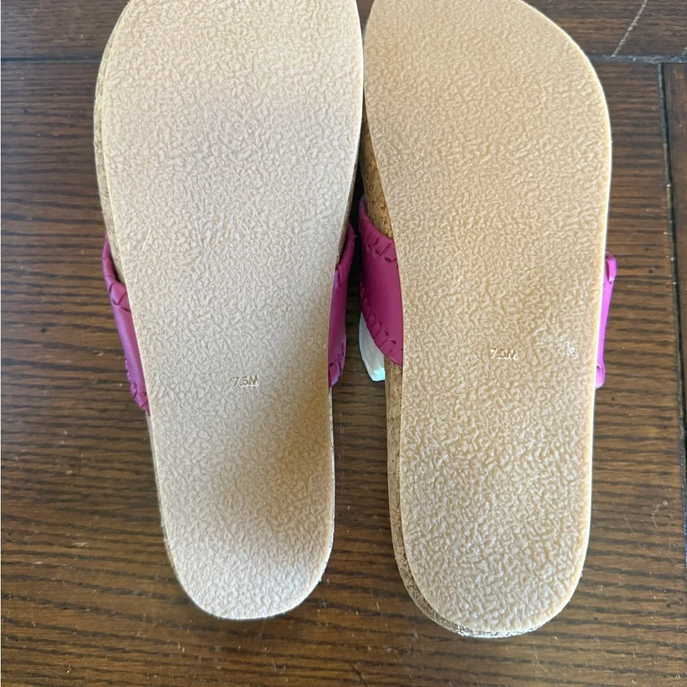 Jack Rogers Hot Pink Cork Women's Sandals flip flops New 7.5‎